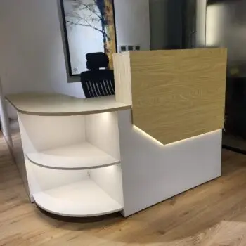 Modern Reception Desk with LED Lighting